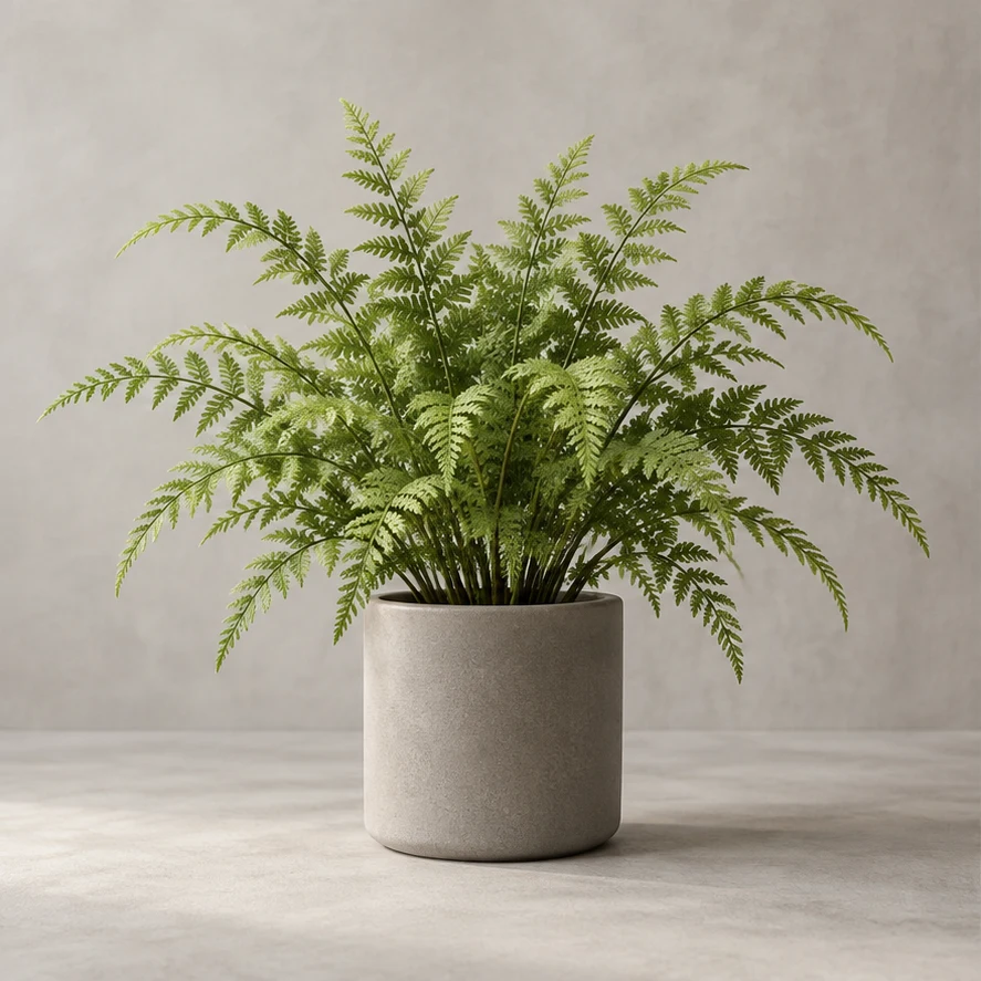 Komorebi Artificial Fern in Ash pot