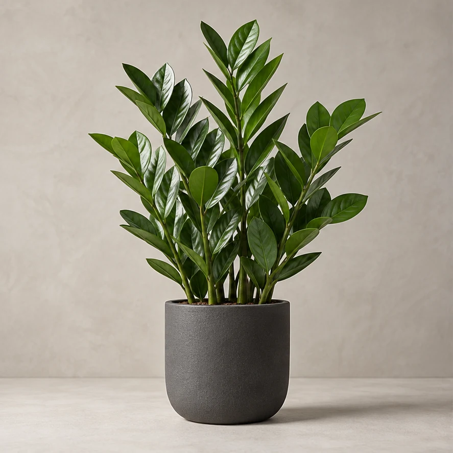 Nagi Artificial ZZ Plant in Charcoal pot